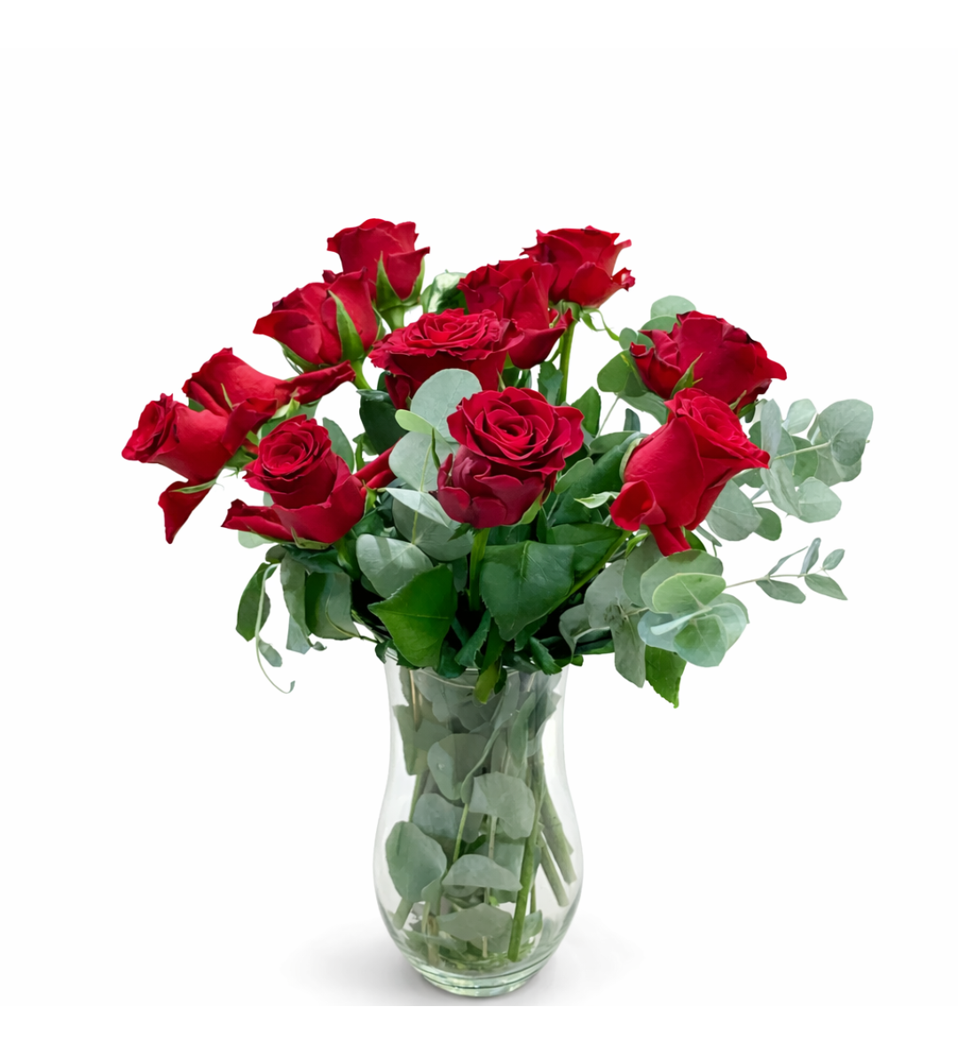 11 Kırmızı Gül Silindir Vazoda